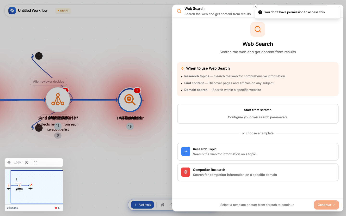 Web Search node