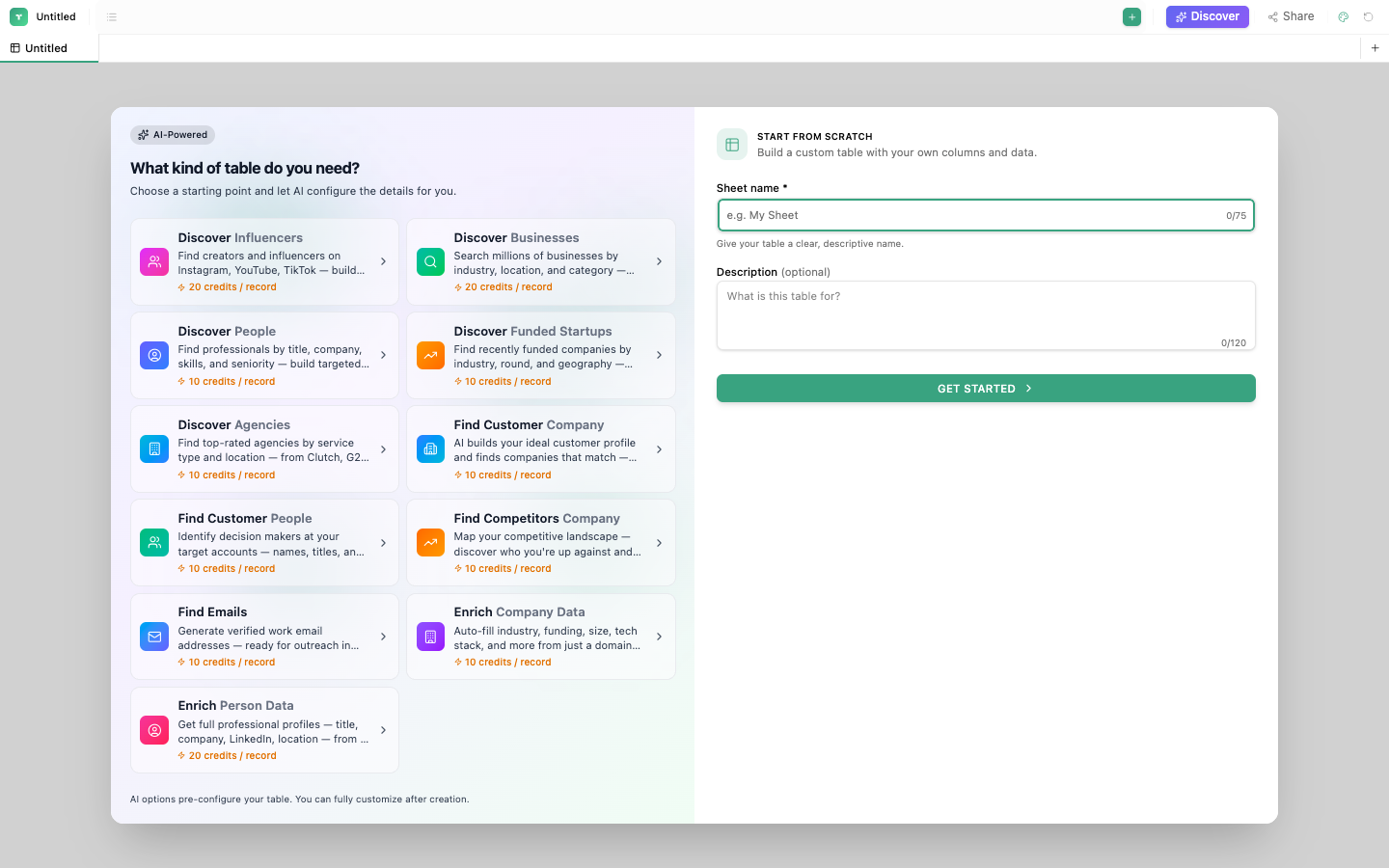 Discover templates