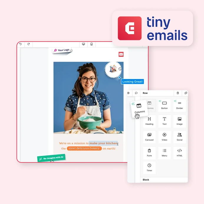 TinyCommand email builder